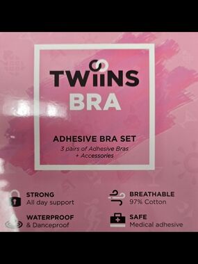 Adhesive Bra Set - Pink